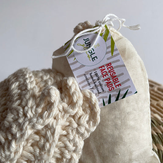 Reusable Hand-knitted 100% Cotton Face Pads image 0